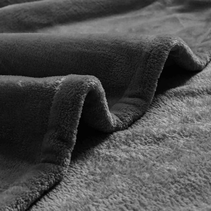 Supersoft 310 gsm Snuggly AC Fleece Blanket Grey
