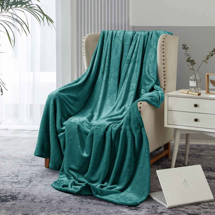 Supersoft 310 gsm Snuggly AC Fleece Blanket Teal Emerald