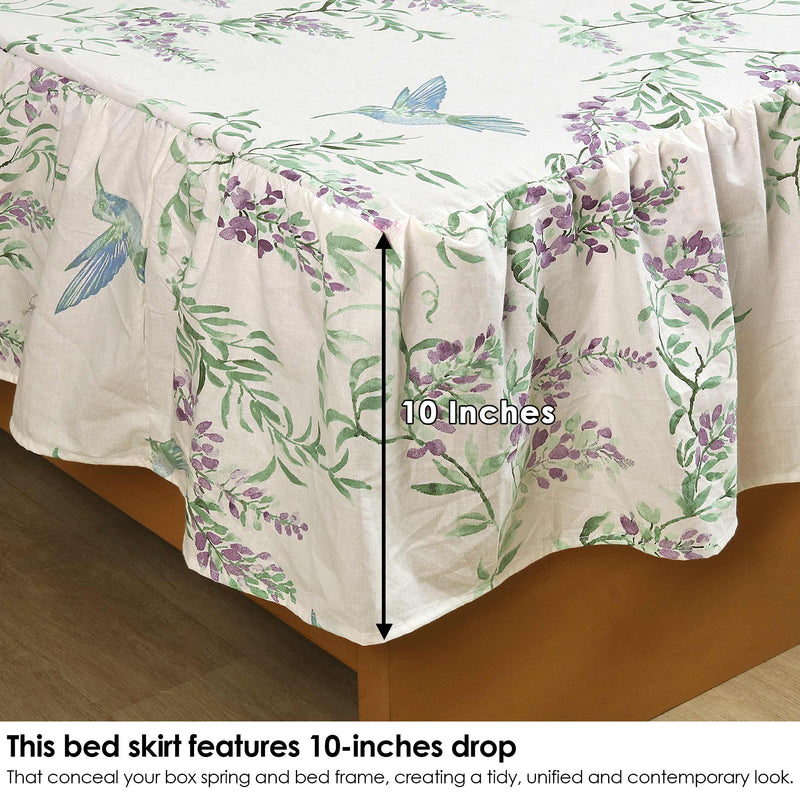 Flora Flock Ruffled Fitted Sheet