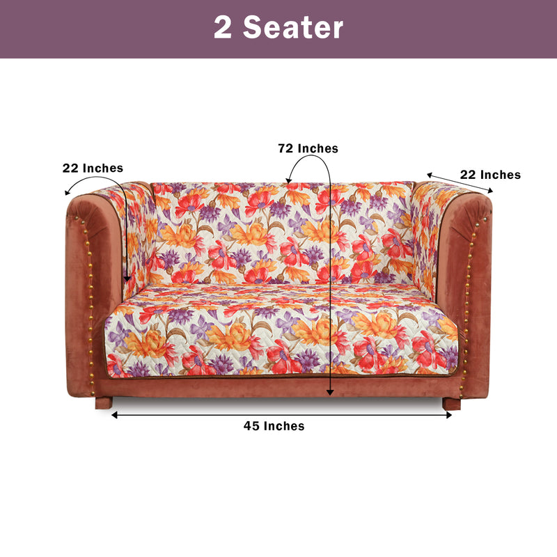 Floral Garden Quilted Sofa Cover Set