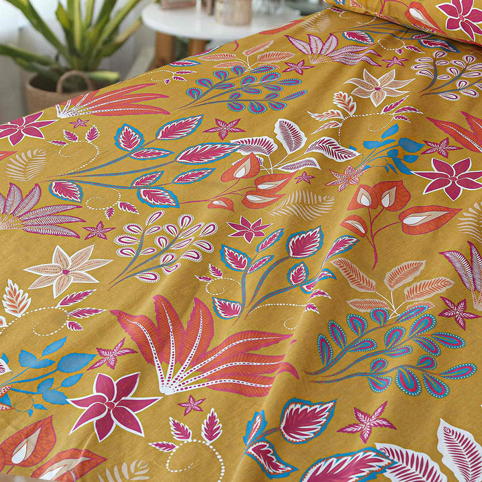 Floral Symphony Printed Bedsheet