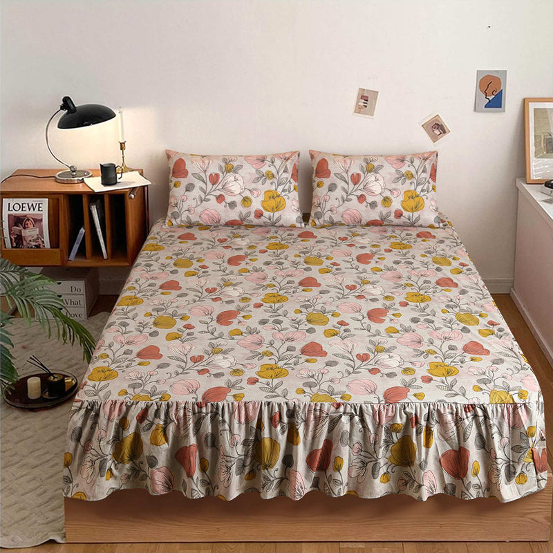 Floral Flurry Ruffled Fitted Sheet