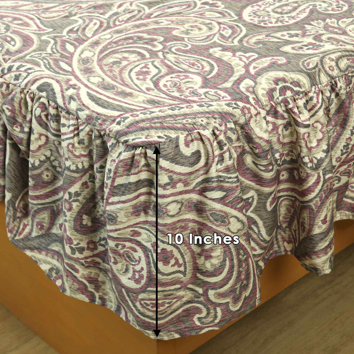 Floral Paisley Ruffled Fitted Sheet