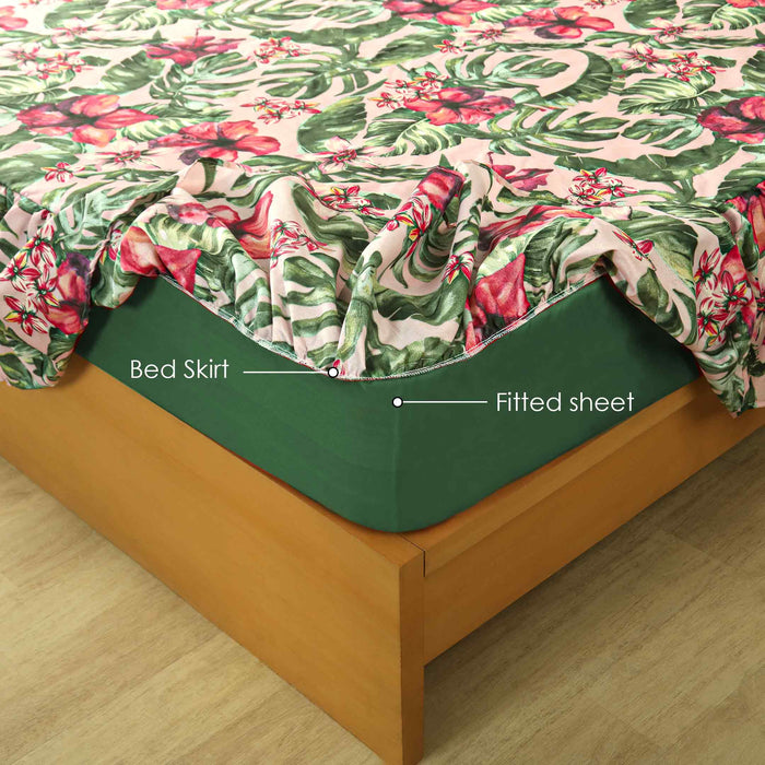 Floral Serene Ruffled Fitted Sheet