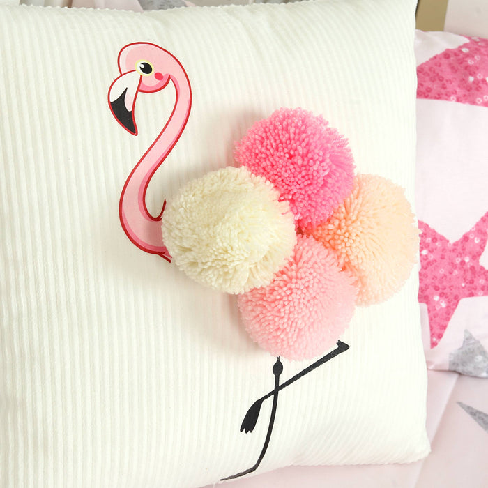 Fluffy Flamingo Baby Cushion