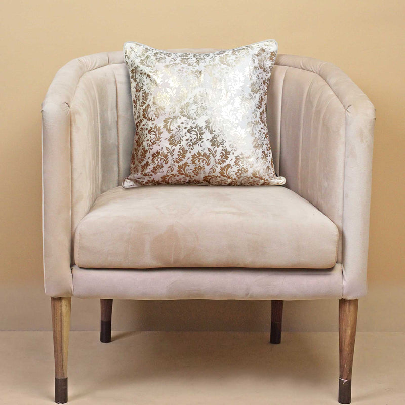 Gold Flowers Cushion Cover