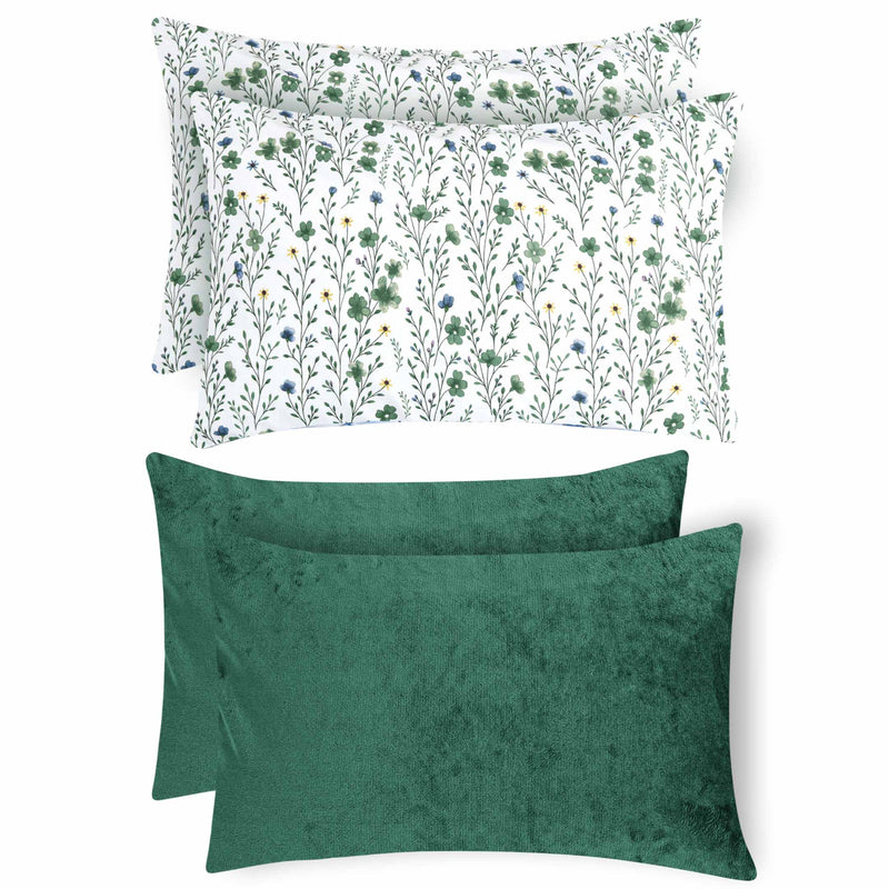 Emerald Meadow Printed Razaye Set-6pc