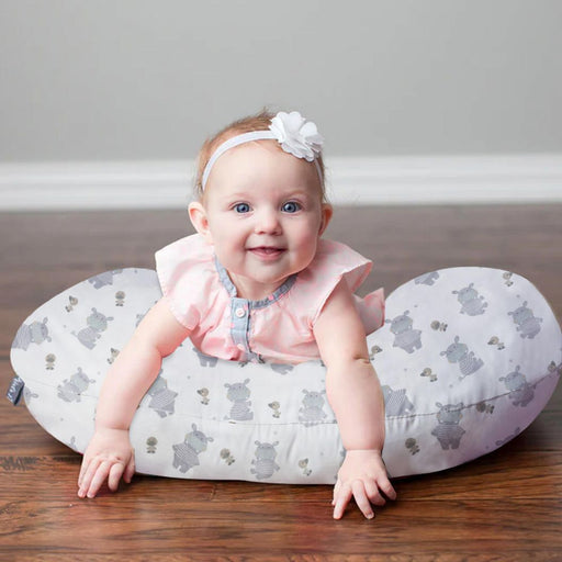 grey hippo nursing pillow