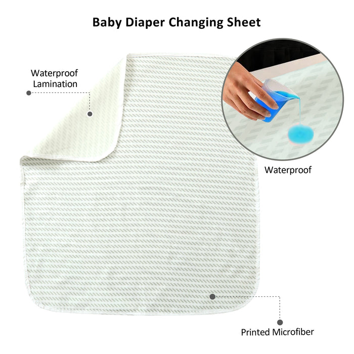 Grey Pattern Baby Diaper Changing Sheet