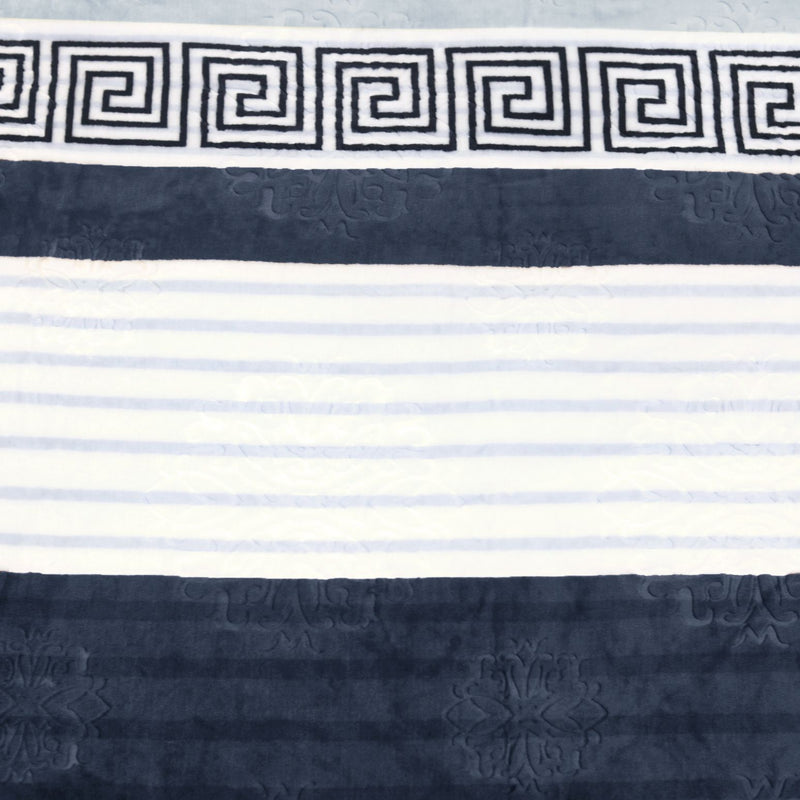 Geo Print Embossed Sherpa Blanket