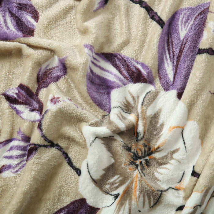 Lavender Bloom Printed Fleece Fitted Sheet