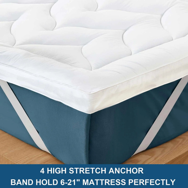 Leafy Cloud Quilted Ultra Soft Mattress Topper