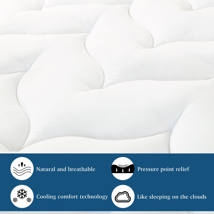 Leafy Cloud Quilted Ultra Soft Mattress Topper