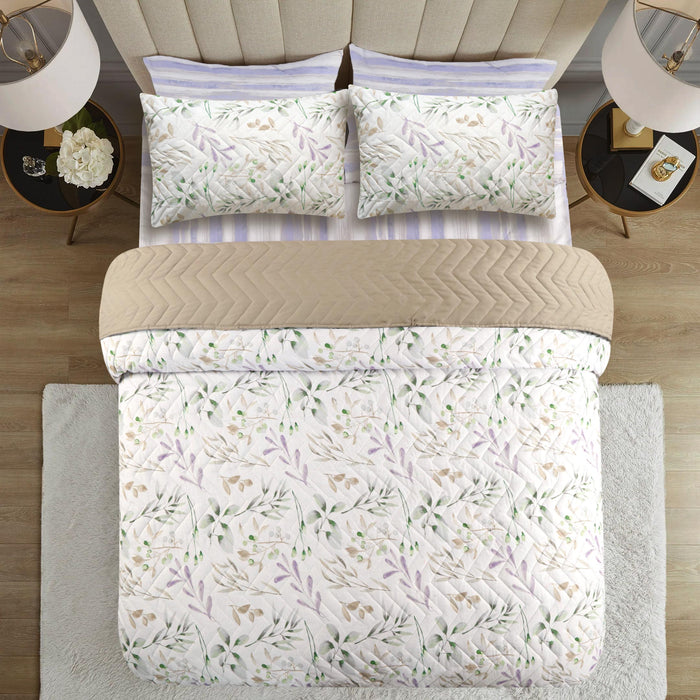 Lilac Bloom Bedspread 6 pcs Set