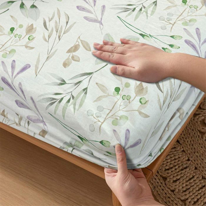 Lilac Bloom Fitted Sheet