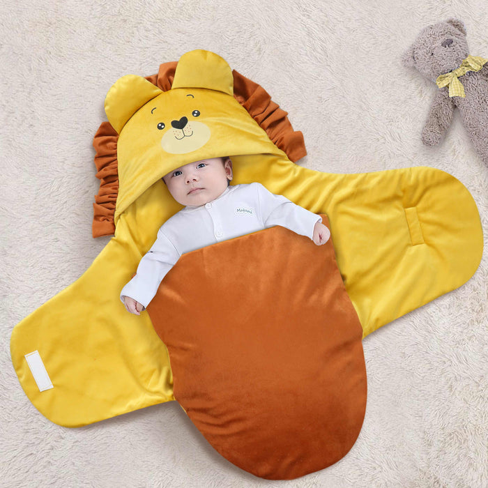 Little Lion Velvet Baby Swaddle