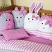 luxury pink bunny baby cot set