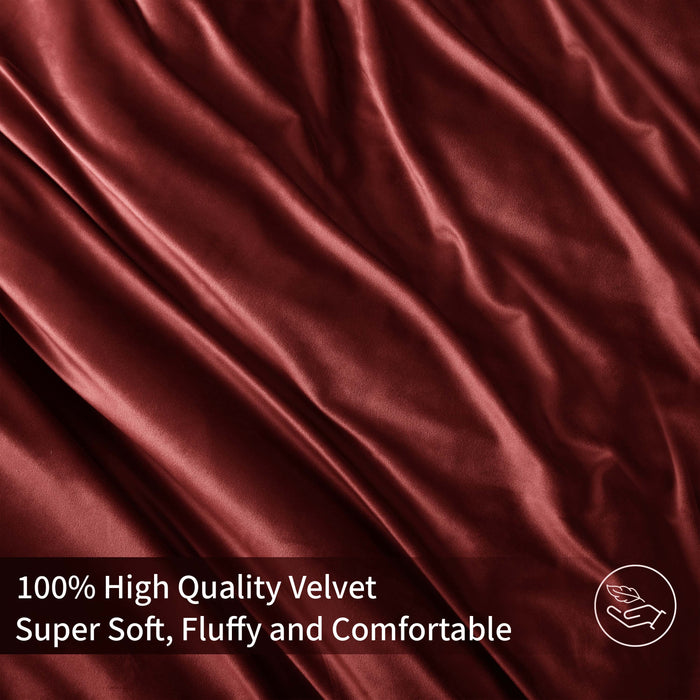 Maroon Velvet Quilt Cover