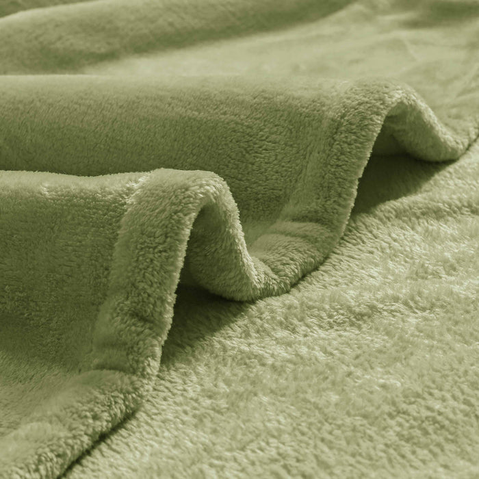 Supersoft 310 gsm Snuggly AC Fleece Blanket Sage Green