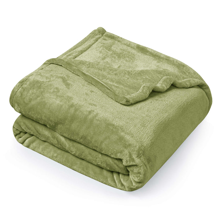 Supersoft 310 gsm Snuggly AC Fleece Blanket Sage Green