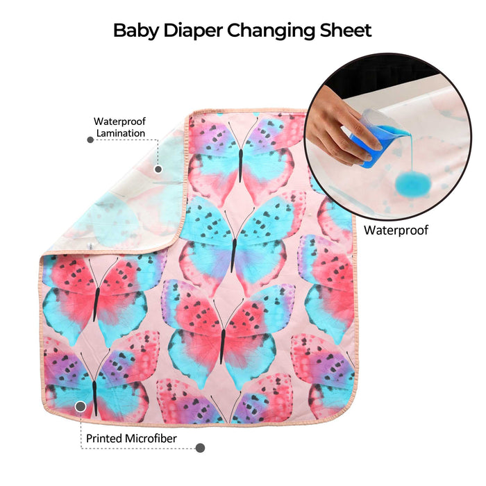 Misty Butterflies Baby Diaper Changing Sheet