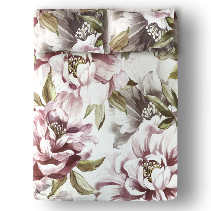 Mystic Plum Blooms Sateen Bedsheet