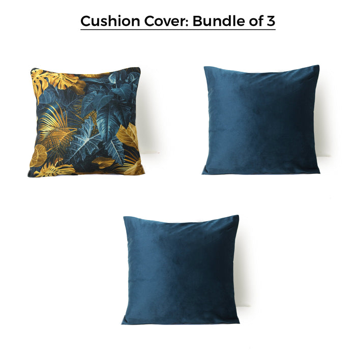 Navy Palm Dream Cushion Covers (Bundle of 3)