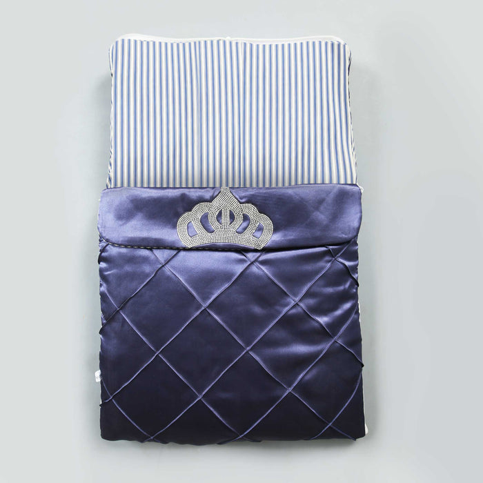 Navy Silk Carry Nest & Waistcoat Baby Bundle