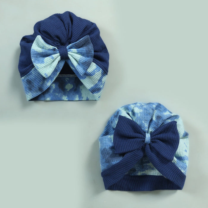 Navy Tie-Dye Turban Caps Bundle