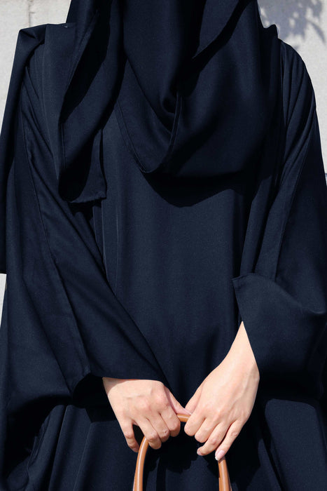 Navy Butterfly Abaya and Hijaab