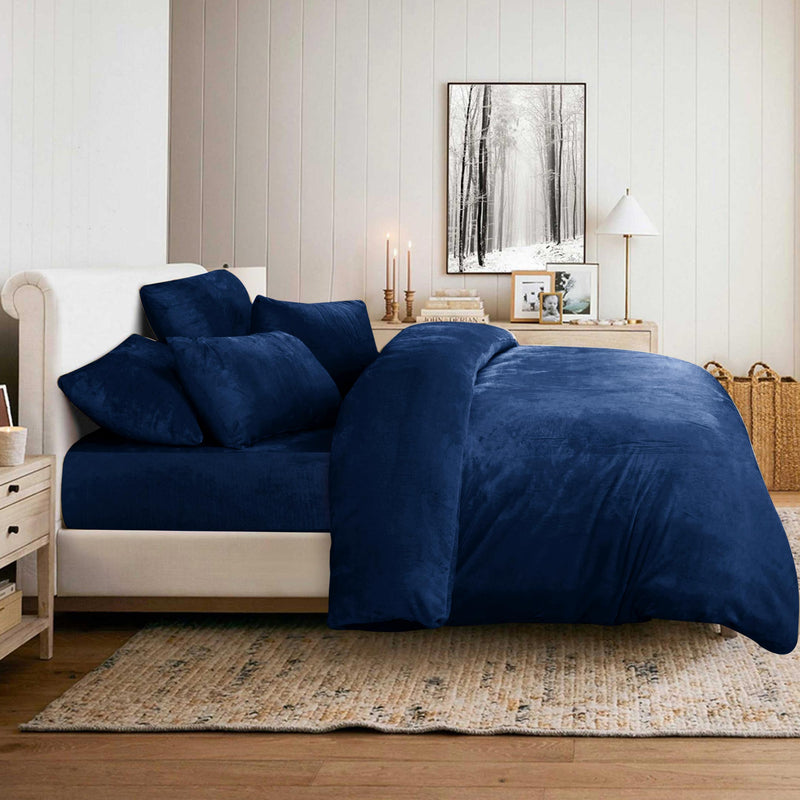 Fleece Bedsheet and Razaye 6pc Set