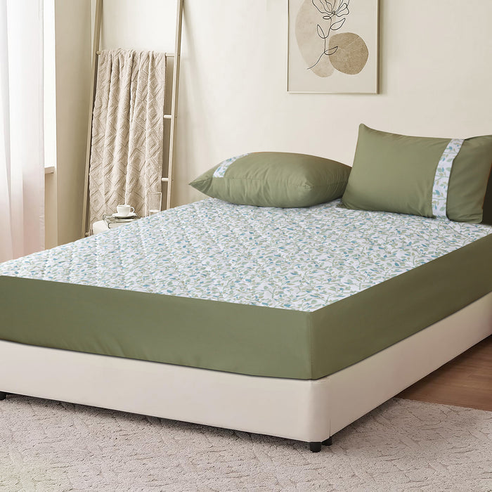 Pastel Garden Quilted Fitted Sheet
