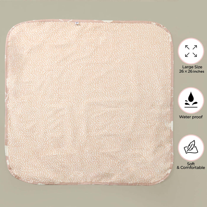 Peach Dots Baby Diaper Changing Sheet