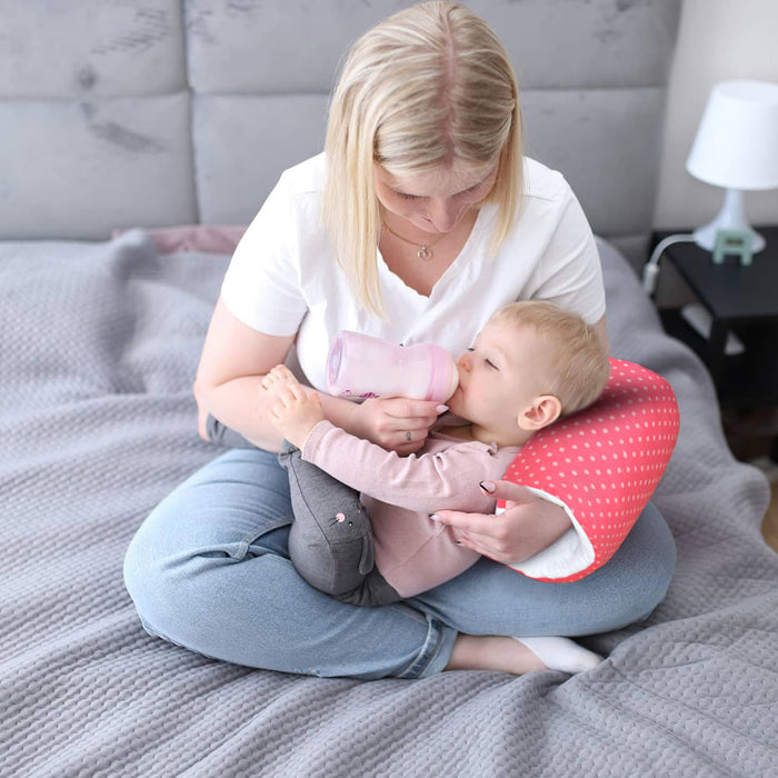 Pink Dots Baby Feeding Pillow