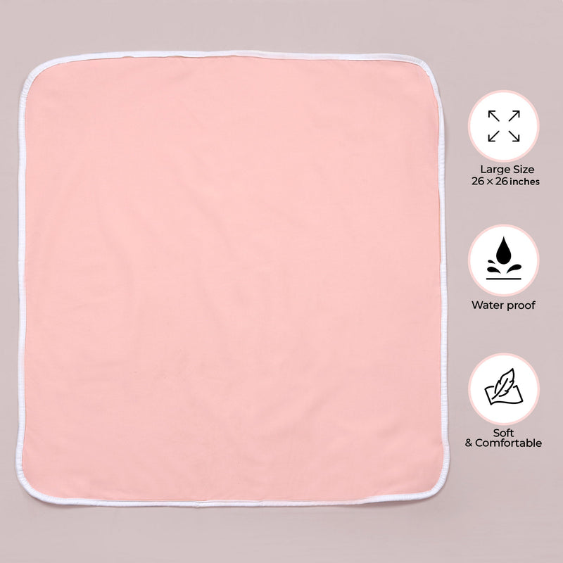 Plain Pink Baby Diaper Changing Sheet