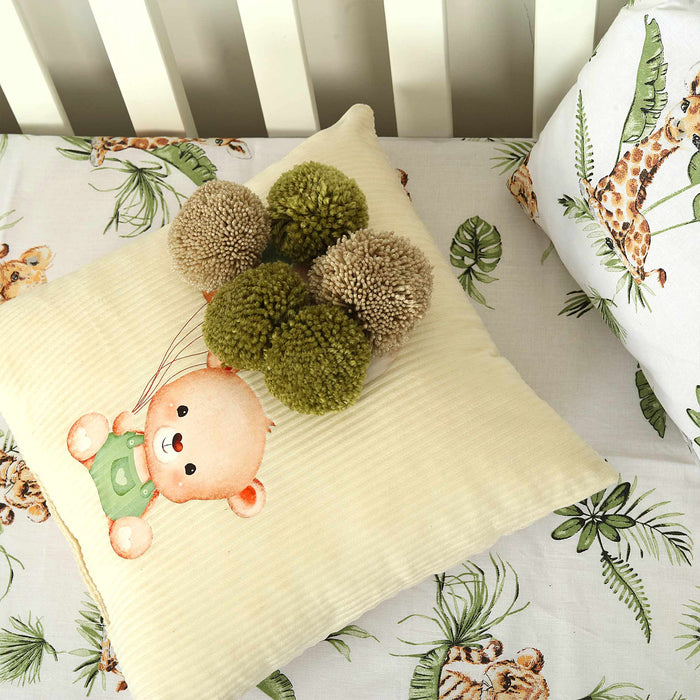 Pom-pom Teddy Puff Baby Cushion