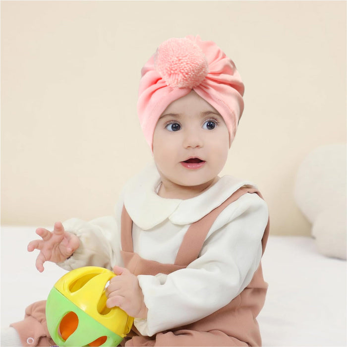 Pompom Cuddle Turban Caps Bundle