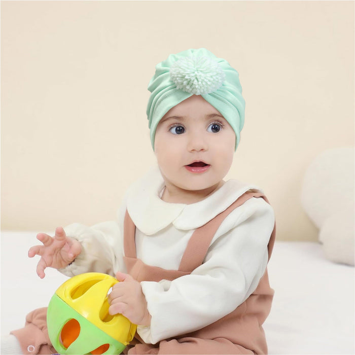 Pompom Cuddle Turban Caps Bundle