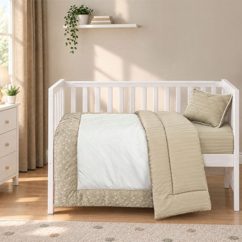 Premium Ivory Lace Comforter Set