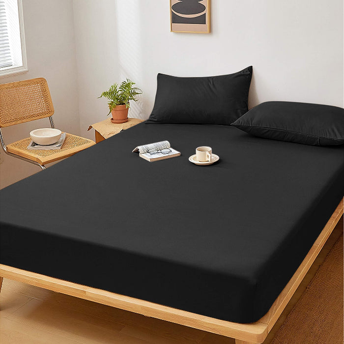 Premium Quality Fitted Sheet Black