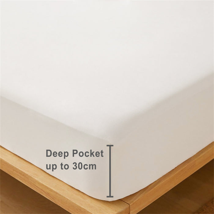 Premium Quality Fitted Sheet White