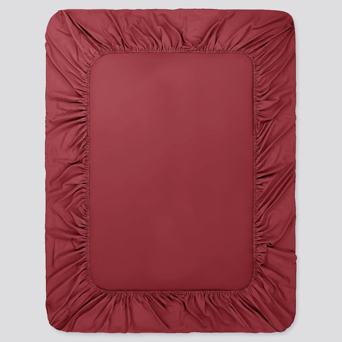 Premium Quality Fitted Sheet Maroon