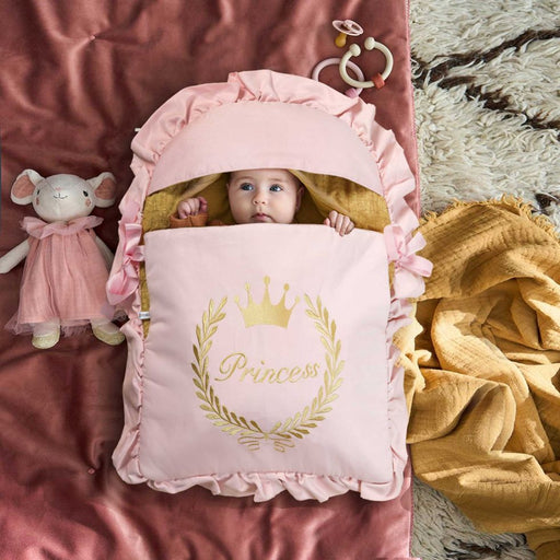 princess embroidered sleeping carry nest