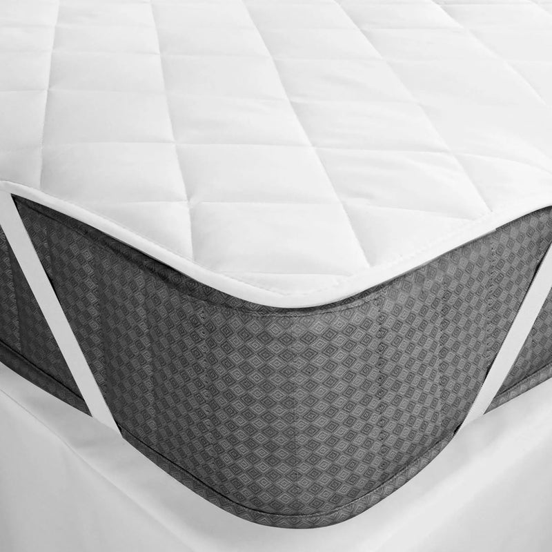 Quilted Mattress Protector With Elastic Strap (Non Waterproof)
