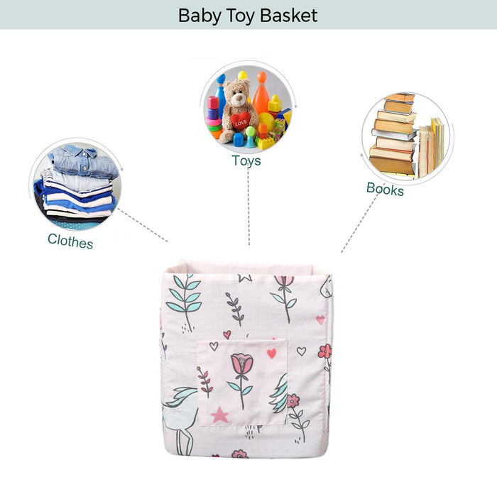 Rosy Blossom Baby Toy Basket