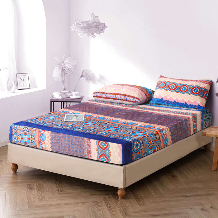 Royal Moroccan Bliss Printed Fleece Fitted Sheet