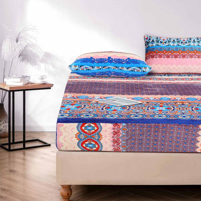 Royal Moroccan Bliss Printed Fleece Fitted Sheet