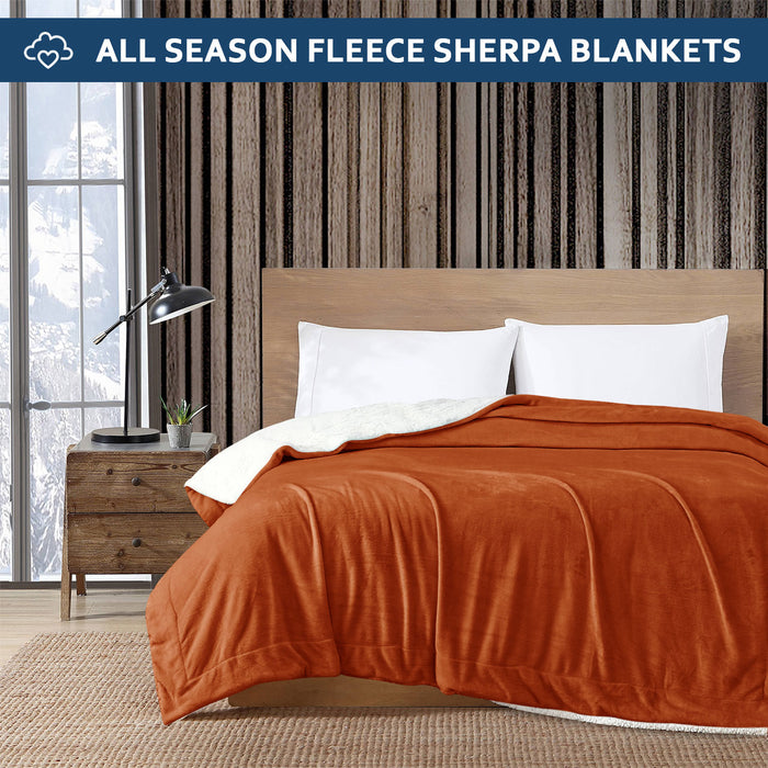 All Seasons UltraSoft Sherpa Blanket Throw