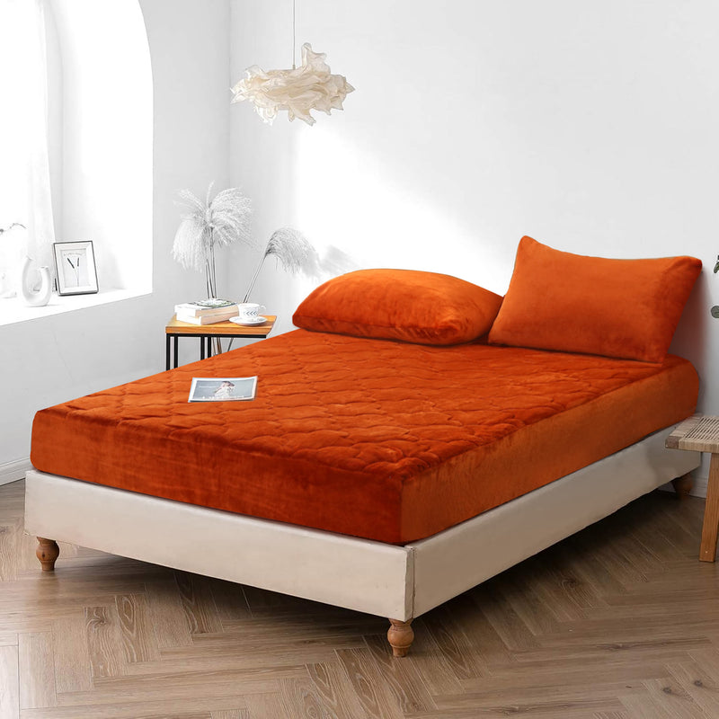 Plush Quilted Fleece Fitted Sheet