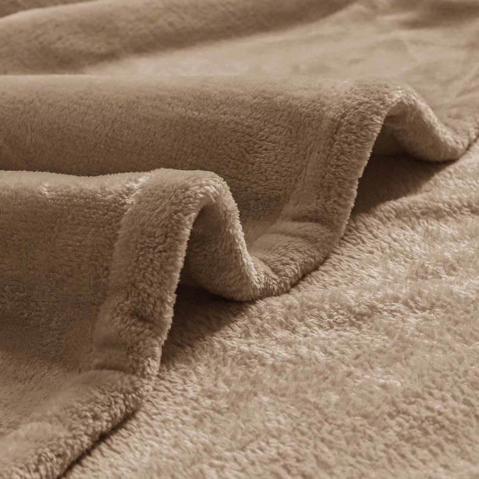 Supersoft 310 gsm Snuggly AC Fleece Blanket Sand